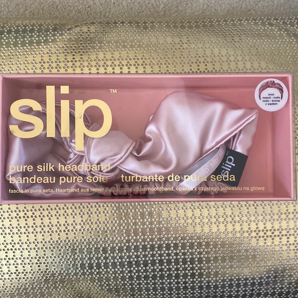 Silk pink headband by slip - Picture 2 of 7